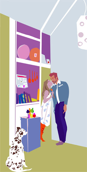 KISSING IN THE KITCHEN